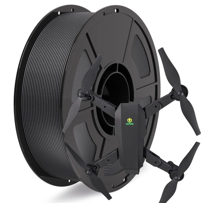 IEMAI Carbon Fiber Polycarbonate Filament 1.75mm, PC-CF, 1kg (1000g) Spool, Black