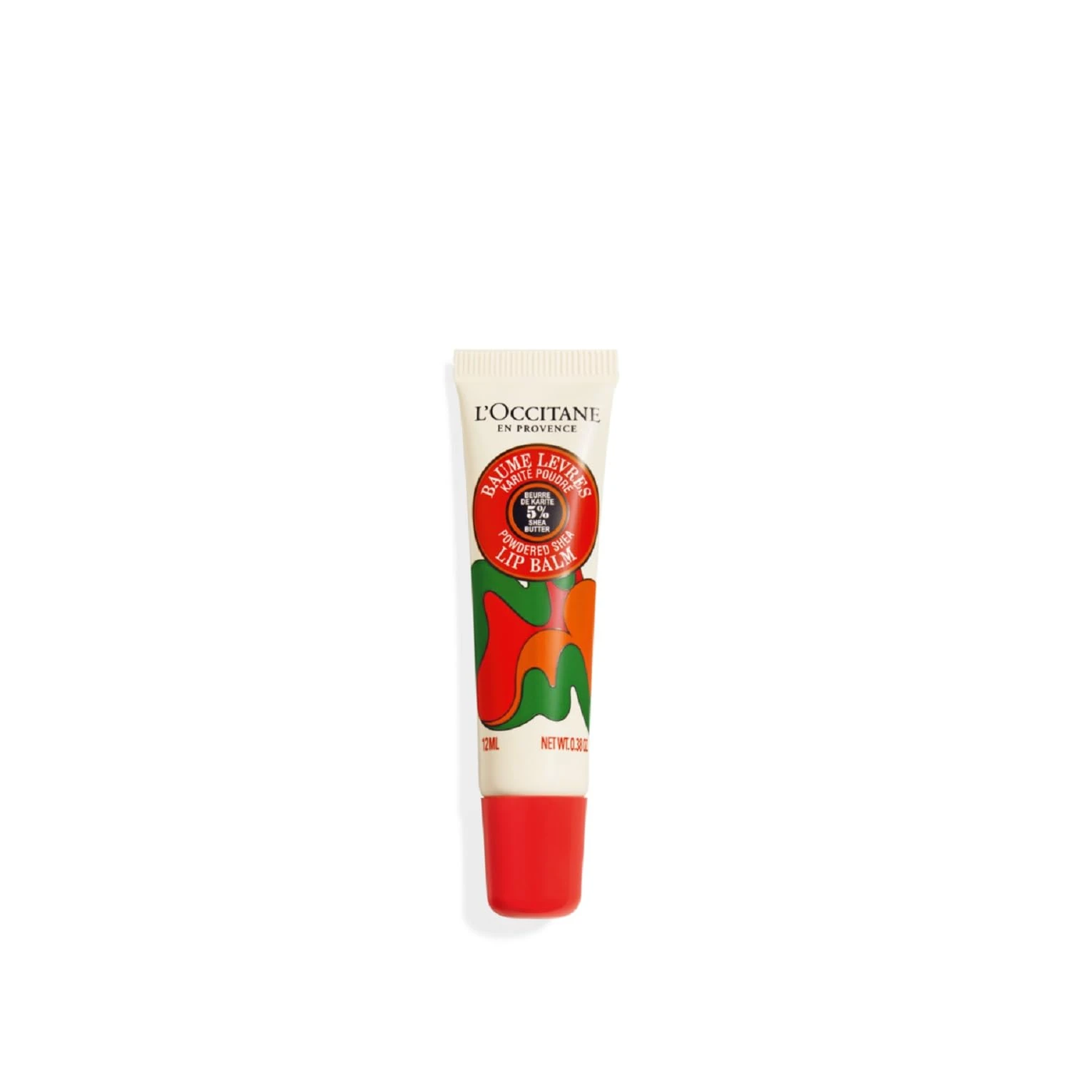 L'OCCITANE Powdered Shea Lip Balm 12ml, Limited Edition, Enriched with 5 Percent Shea Butter, Nourishes und Protects Dry Lips, Luxury and Clean Beauty Lip Care for All Skin Types