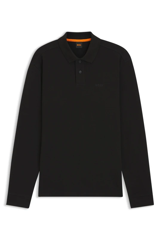 BOSS Mens Petempestolong Logo-Detail Polo Shirt in a Cotton Blend