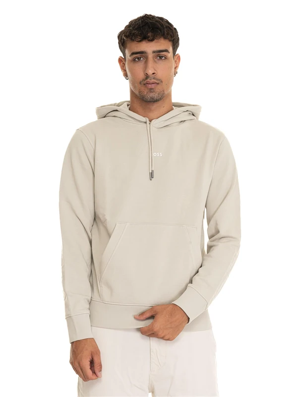 BOSS Men's We_Calcehood Sweatshirt, Light Beige271,