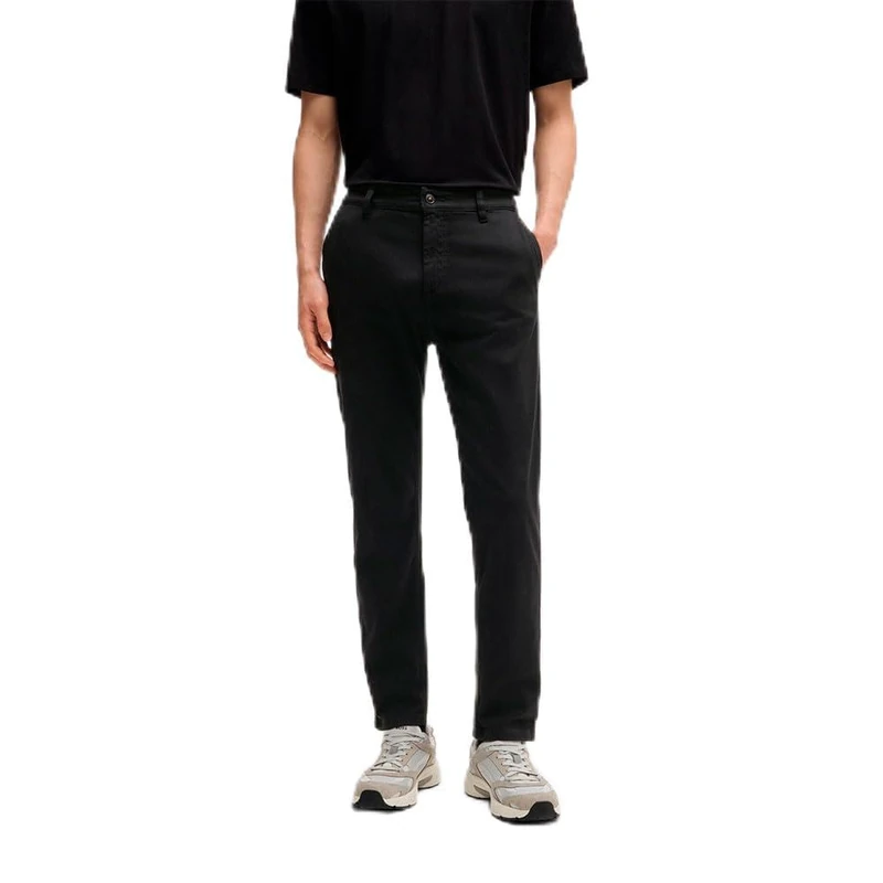 BOSS Men's Chino_Tapered Trousers_Flat, Black1,