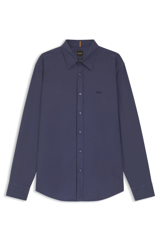 BOSS Mens Relegant 6 Regular-fit Shirt in Cotton poplin