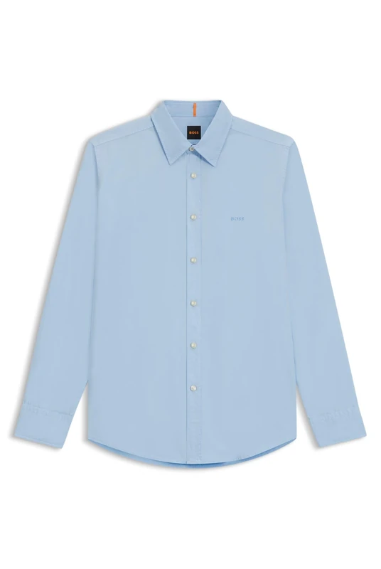 BOSS Mens Relegant 6 Regular-fit Shirt in Cotton poplin