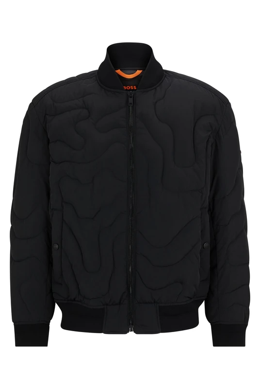 BOSS Mens Omapy Water-Repellent Jacket with Digitally Created Quilting