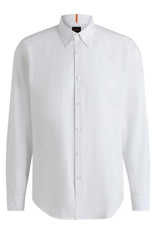 BOSS Mens Rickert M Button-Down Regular-fit Shirt in Oxford Cotton
