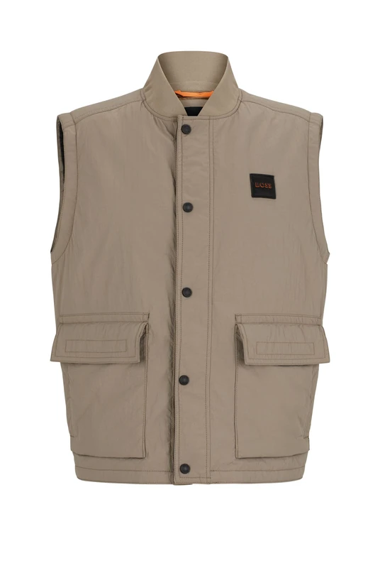BOSS Mens Ocomo1-W Logo-Badge Gilet with a Water-Repellent Finish - Image 1