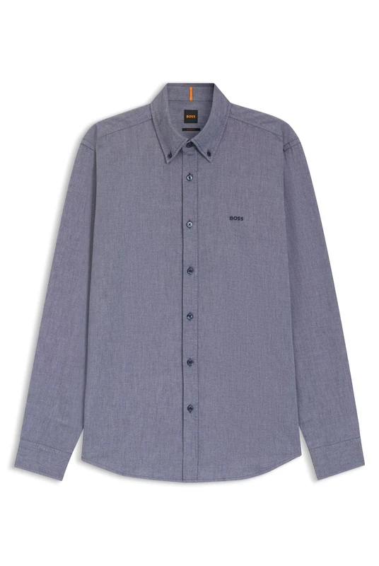 BOSS Mens Rickert M Button-Down Regular-fit Shirt in Oxford Cotton