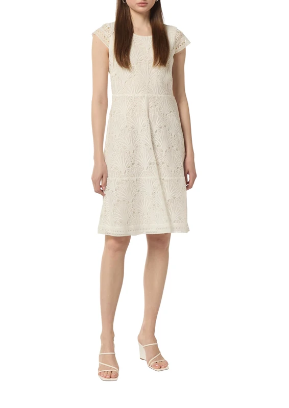 comma Women's 2148533 Dress, White-0120, 20