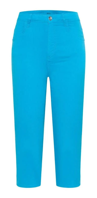 BRAX Women's Style Shakira C Free to Move Capri Jeans, Aqua, 27W x 32L