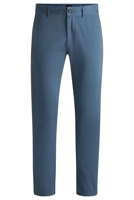 BOSS Mens Chino Slim Slim-fit Chinos in Stretch-Cotton Satin