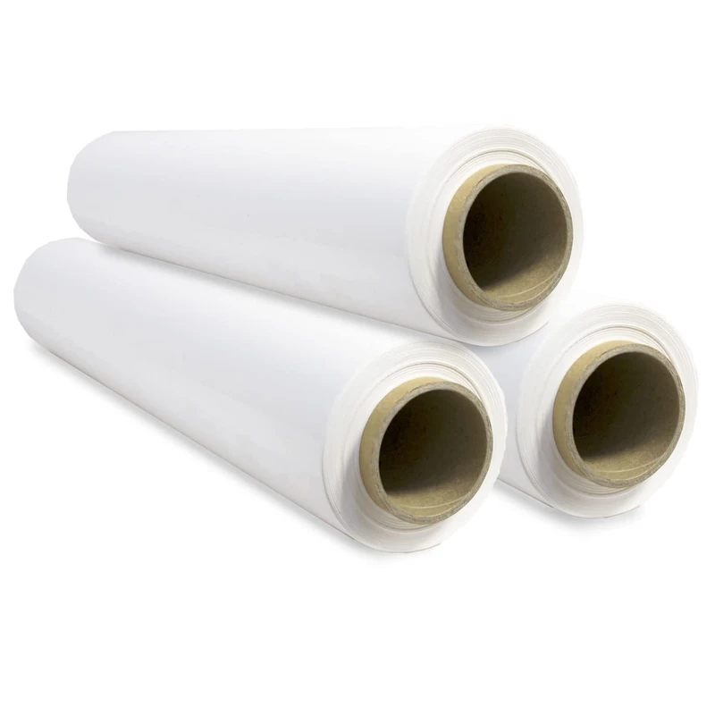 White Film for Packaging, Film, Paper Film, Furniture Protector, Moving Boxes, Plastic Coverall 50 cm x 300 m Stretchable – SIDI (3 Units, White)
