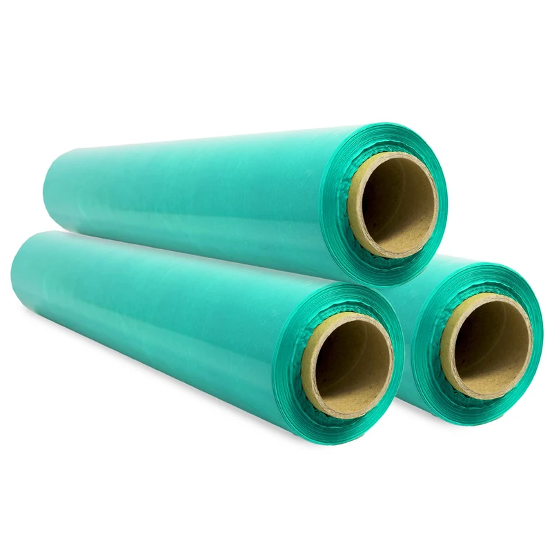 Packaging Film, Green Film, Paper Film, Furniture Protector, Moving Boxes, Plastic Coverall 50 cm x 300 m Stretchable – SIDI (3 Units, Green)