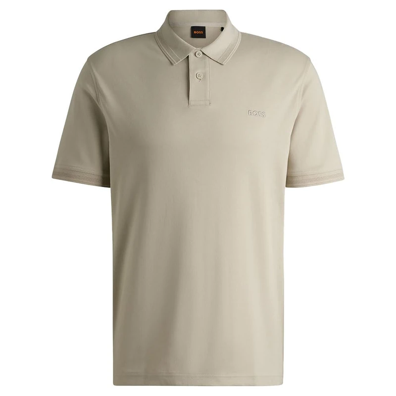 BOSS Men's Pe_Interlock Polo, Light Beige271,