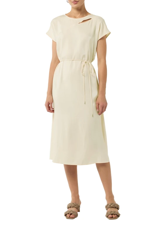 comma Women's 2151078 Dress, Brown 8013, 16