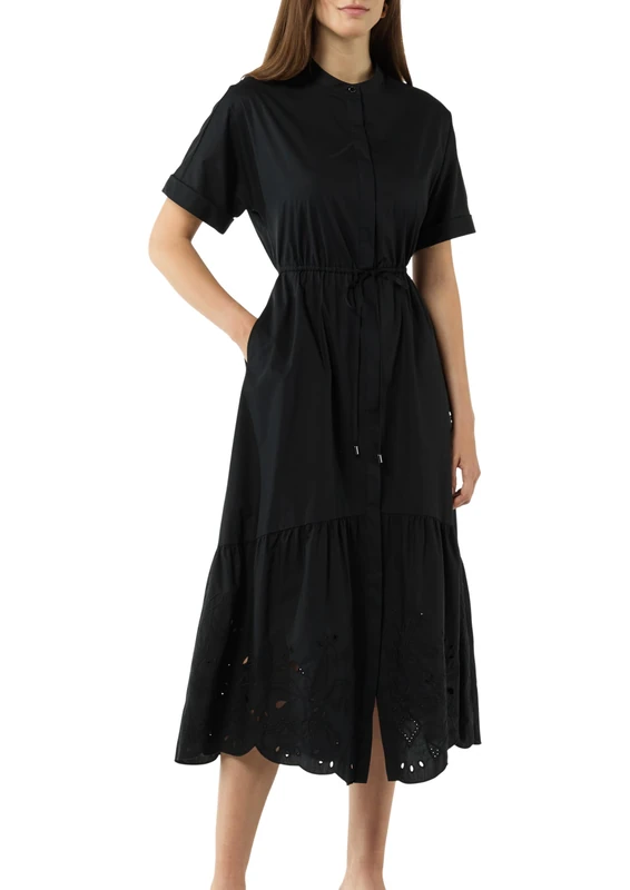 comma Women's 2148602 Dress, Black, 16