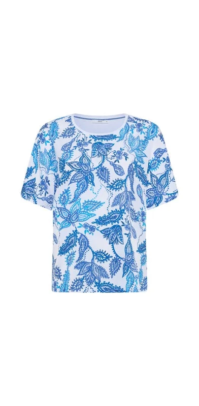 Brax Women's Style Caelen Hybrid Shirt Floral T, White, 14