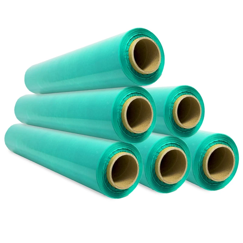 Film for Packaging, Green Film, Paper Film, Furniture Protector, Moving Boxes, Plastic Coverall 50 cm x 300 m Stretchable – SIDI (6 Units, Green)