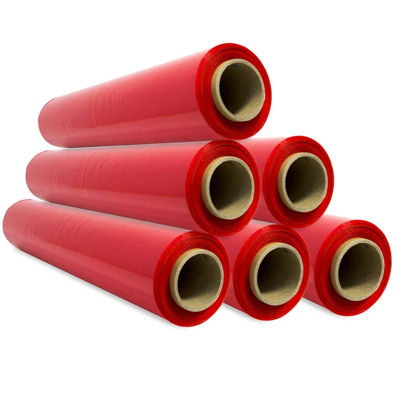 Packaging Film, Red Film, Paper Film, Furniture Protector, Moving Boxes, Plastic Cover 50 cm x 300 m Stretchable – SIDI (6 Units, Red)