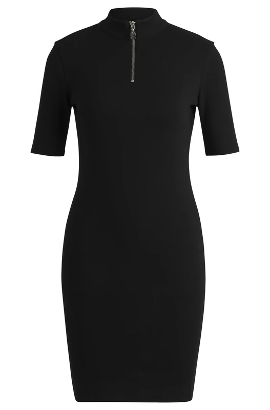 HUGO Women's Nasiia Jersey Dress, Black1, L