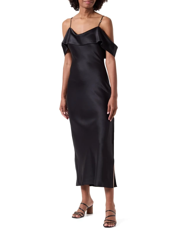 HUGO Women's Kendala-1 Shift Dress Flat, Black1, 6