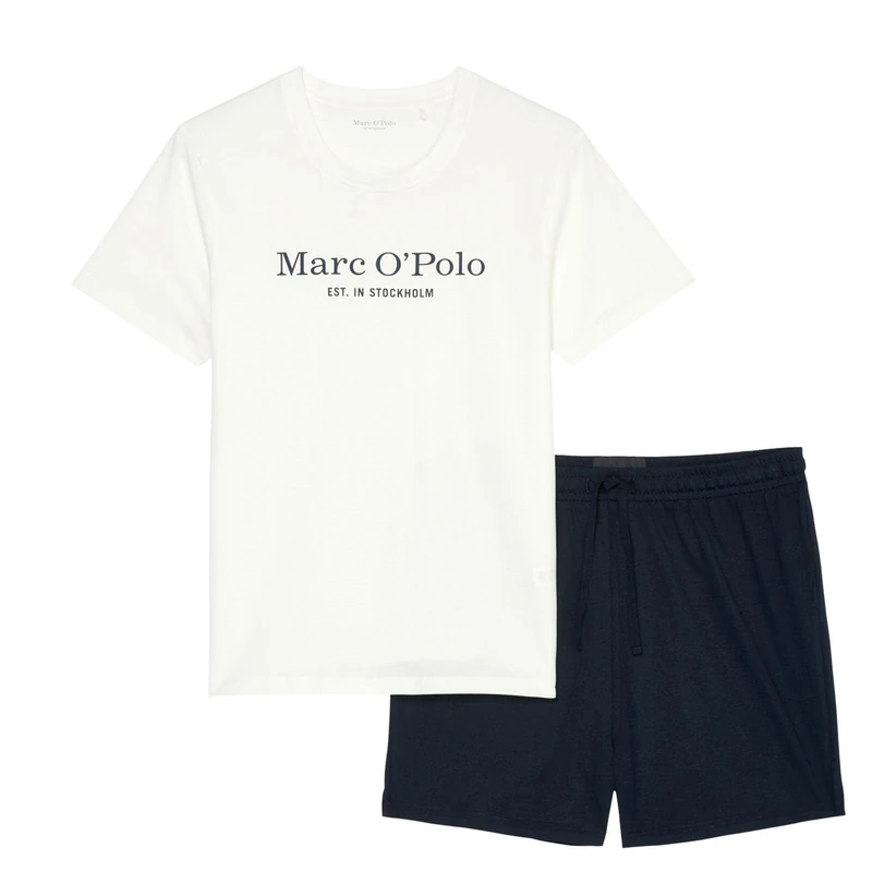 Marc O'Polo Men's Mix & Match Short Pyjama Set Pyjama Set, -514 navy/white, XL