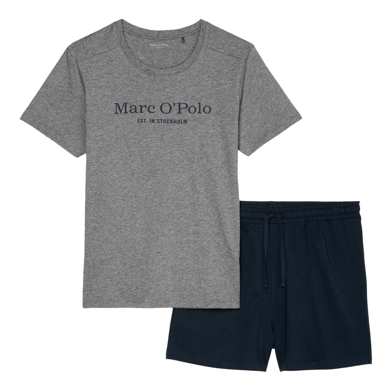 Marc O´Polo Men's Mix & Match Short Pyjama Set, Grey/Navy, S