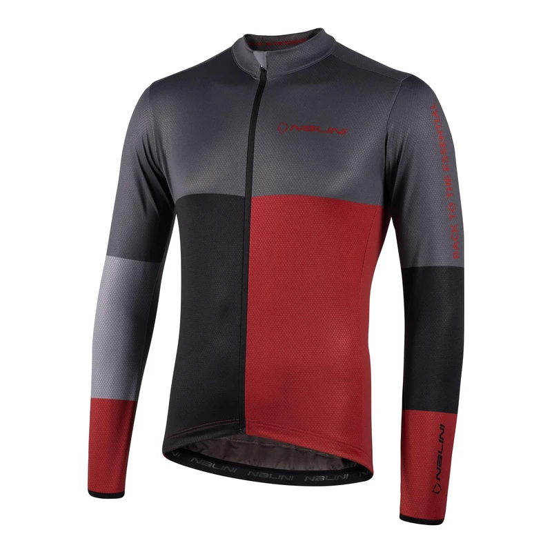 NALINI 03220301100C000.10 NEW LS COFFEE JERSEY Men's Sweatshirt BLACK/RED/GREY 4XL