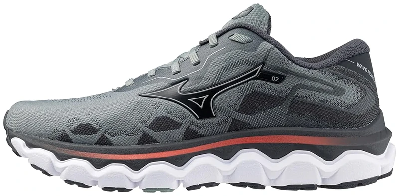 Mizuno Men's Wave Horizon 7 Running Shoe, Lead/Nickel, 9