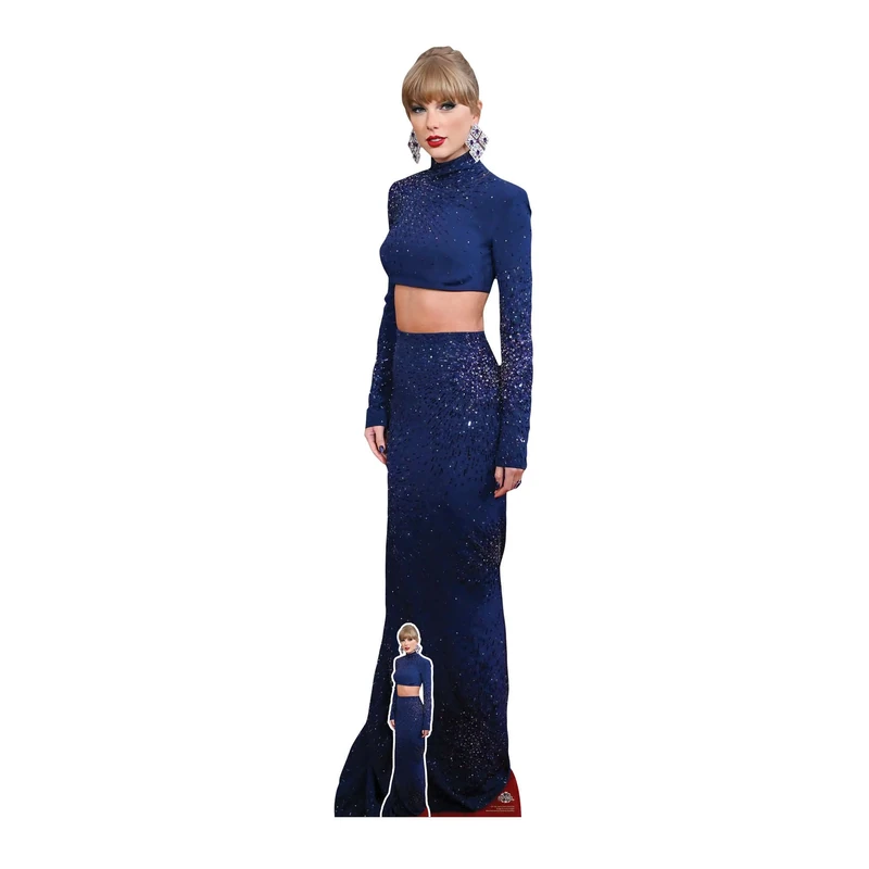 Star Cutouts CS1166 Music Star in Crop Top – Lifesize Cardboard Cutout with Mini | Celebrity Theme Party Decoration & Fan Gift 186cm Tall