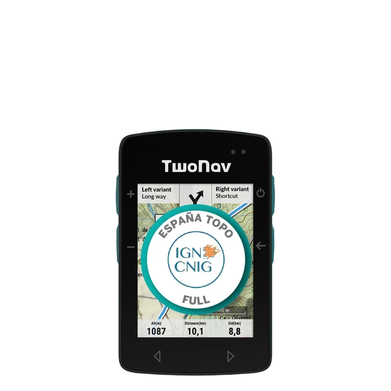 TwoNav Roc + Spain Map, Complete Topo, GPS with Screen 2.7 Inches for MTB, Cycling, Gravel or Bikepacking with Maps Included