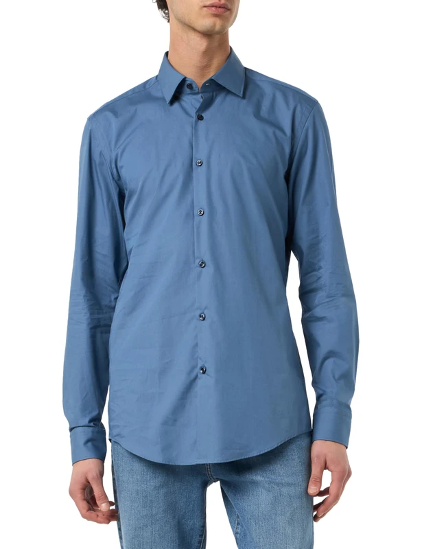 HUGO Men's C-Jenno Shirt, Medium Blue427, 36