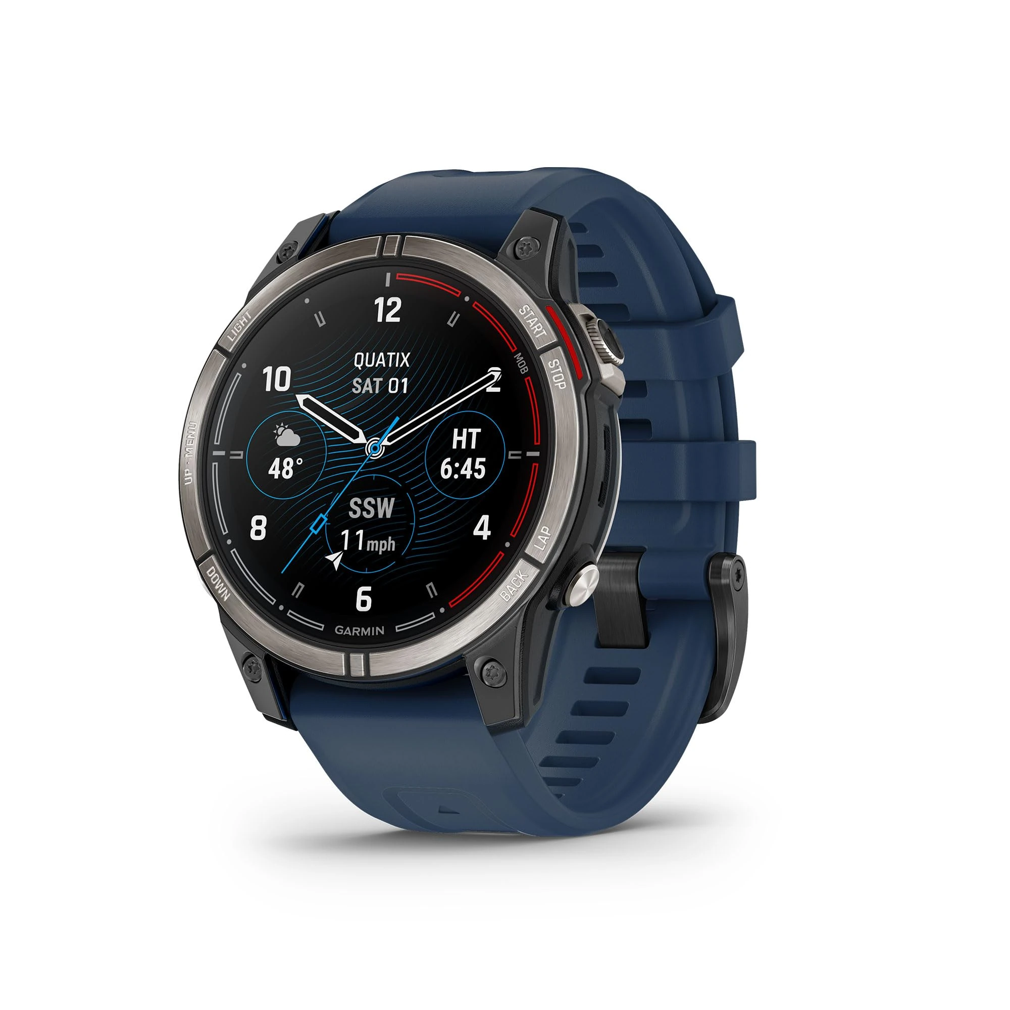 Garmin quatix® 7 Pro Premium GPS Marine Smartwatch with AMOLED Display, LED Flashlight, Sailing and Watersport Activities, Fish Forecast and Trolling Motor Control