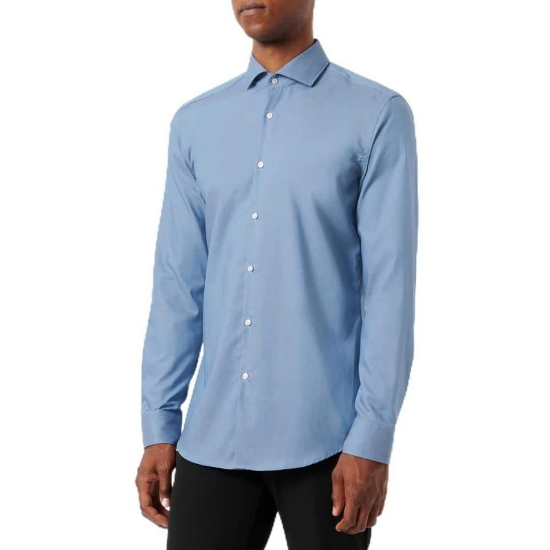 HUGO Men's Kason Shirt, Medium Blue427, 34