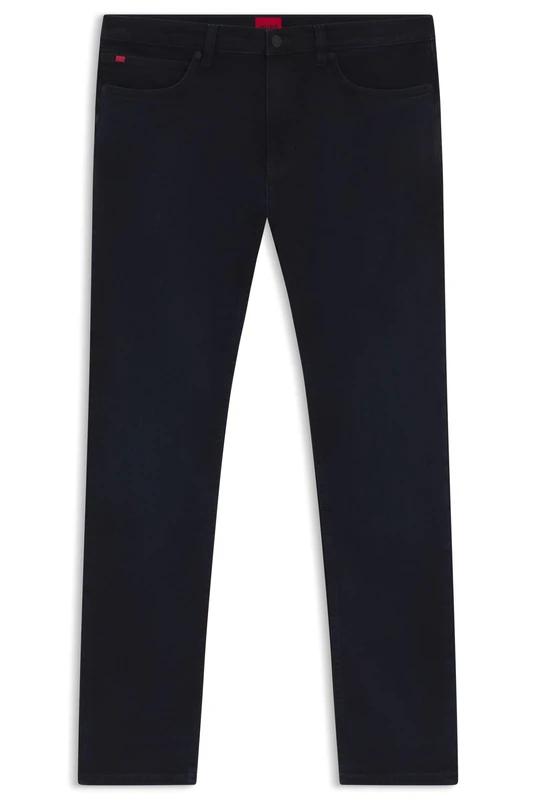 HUGO Mens 734 Extra-Slim-fit Jeans in Blue-Black Stretch Denim