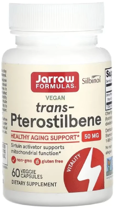 Jarrow Formulas - Trans-Pterostilbene | 50 mg Antioxidant for Cellular Health - 60 Capsules