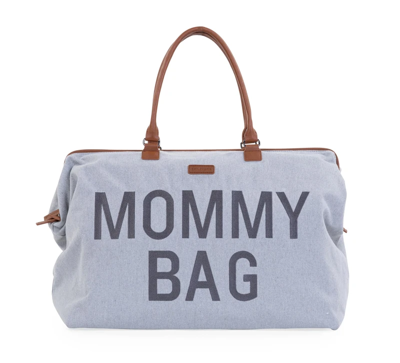 CHILDHOME Mommy Bag, Changing Bag, Maternity, Travel, Weekend, Large Capacity, Changing Mat, Adjustable Shoulder Strap, Compartmentalised, Insulated Pocket, Suitcase Pocket, Grey, L