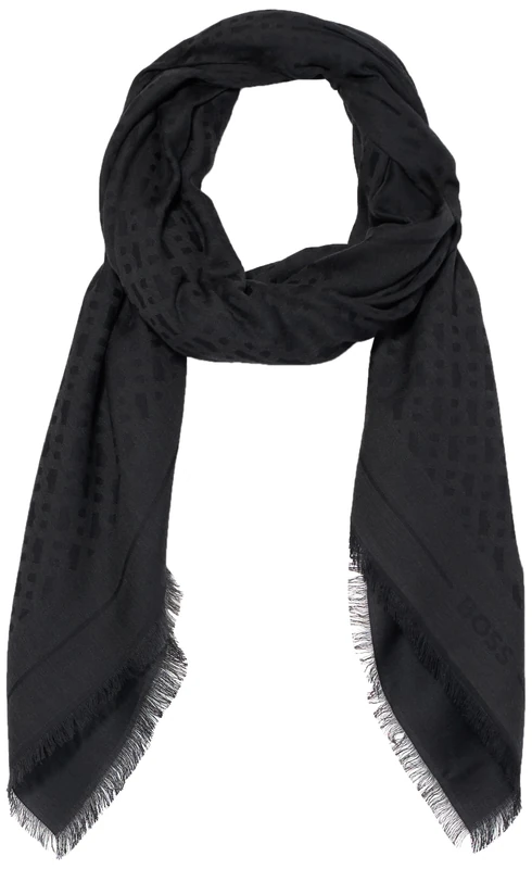BOSS Women's Ledonia_120120 Scarf, Black1, One Size