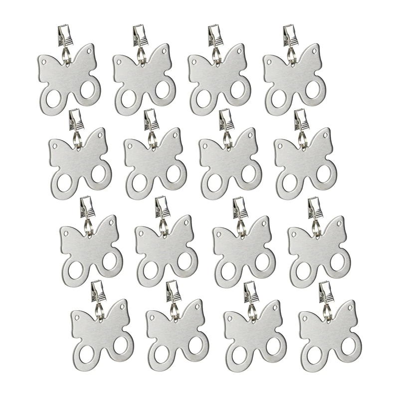 Relaxdays Butterfly Tablecloth Weights - Set of 16 Stainless Steel