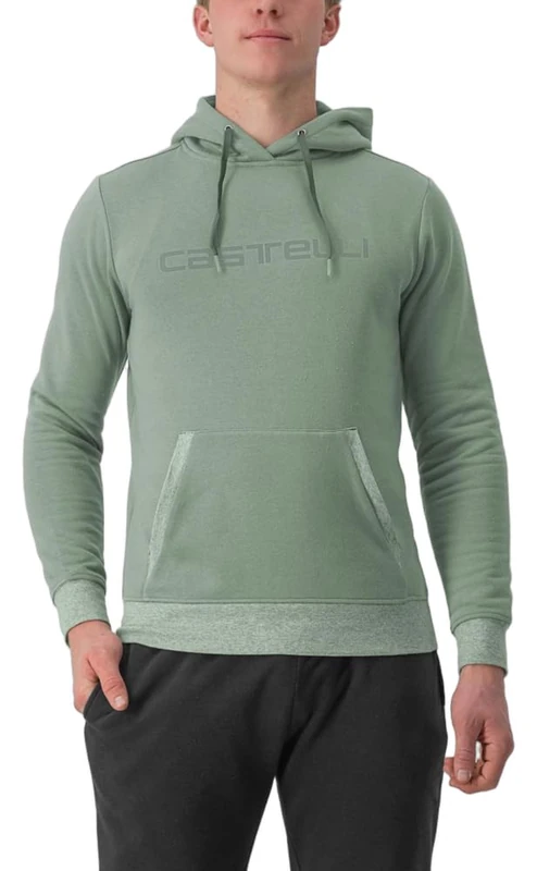 CASTELLI Logo Hoodie, Men's Women's Hooded Sweatshirt, Logo Print, Comfortable and Stylish, Ideal for Workouts and Leisure - Image 1
