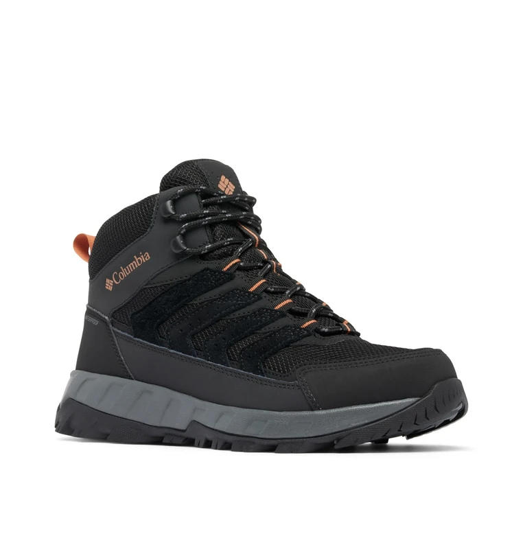 Columbia Strata Trail Mid WP Shoes, Built To Withstand Elements, Feather-Light Design, Robust Construction, Outstanding Cushioning, High Energy Rebound, Perfect Fit, Non-Marking Grip - Men's