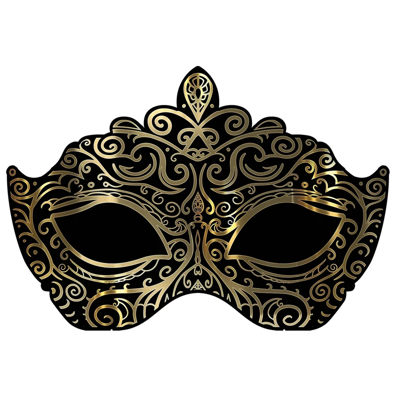 Beistle 3' x 4' 4.5" Cardboard Stand-Up Venetian Mask Photo Prop for Mardi Gras Prom, Masquerade Ball Decorations, Photography Backdrop, Easel Included, Made in USA Since 1900