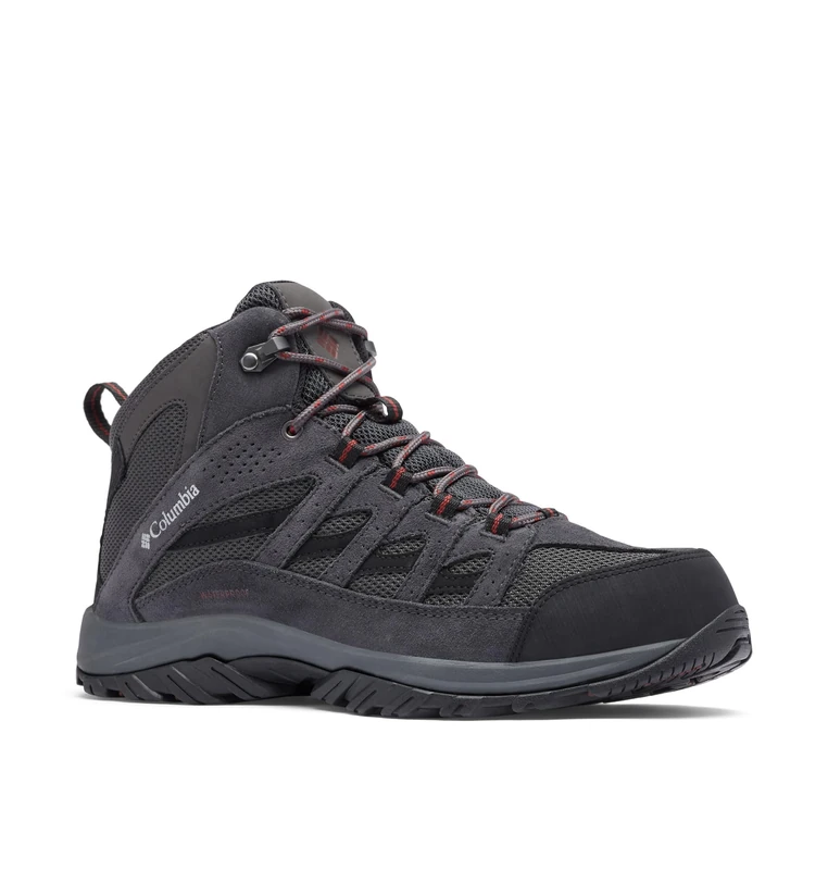 Columbia Men's Crestwood Mid Waterproof Hiking Shoe, Dark Grey/Deep Rust, 9 UK