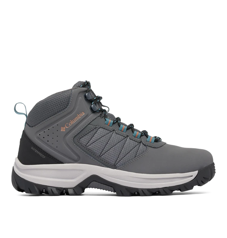 Columbia Men's Transverse Hike Waterproof Shoe, Dark Grey/Cloudburst, 9 UK