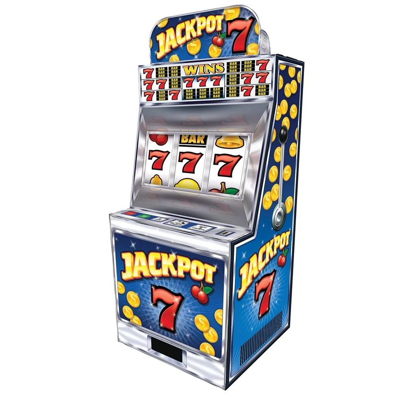 Beistle 5’ 10.5” x 28.5” Slot Machine Photo Prop, Las Vegas Themed Casino Prom Décor- Gambling Game Night Party Supplies - Image 1