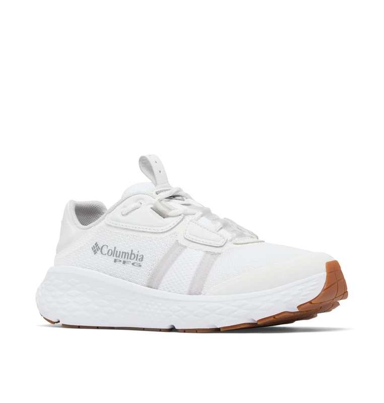 Columbia Women's Castback Tc PFG Boat Shoe, White/Silver Grey, 5.5 UK