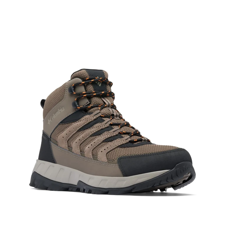 Columbia Strata Trail Mid WP Shoes, Built To Withstand Elements, Feather-Light Design, Robust Construction, Outstanding Cushioning, High Energy Rebound, Perfect Fit, Non-Marking Grip - Men's