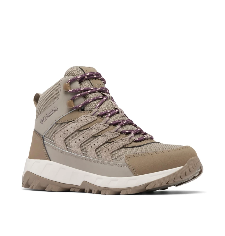 Columbia Strata Trail Mid WP Shoes, Waterproof Build, Lightweight Feel, Robust Design, Exceptional Cushioning, High Energy Return, Non-Marking Grip - Women's