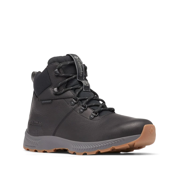 Columbia men's Landroamer Explorer Waterproof Sneaker, 2024 Black/Dark Grey, 10.5