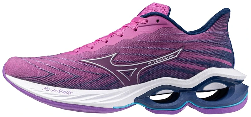 Mizuno Womens Wave Creation 25 Running Shoe, Rosebud/Navy Peony, 7 UK
