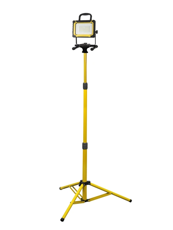 Faithfull 45W LED Tripod Site Light with Backup Battery – 4500 Lumen Portable Work Light for Indoor and Outdoor Site Safety, Construction and Emergency Use – 240V